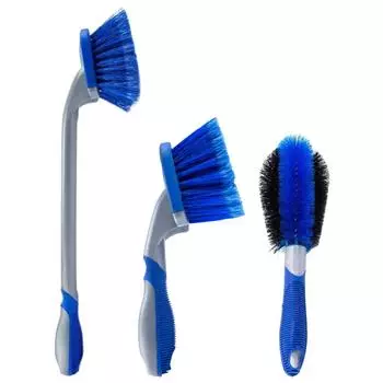Щетка для мойки автомобиля, комплект Claen для наружного обода, прочный инструмент для автоматической чистки, синяя короткая ручка, красивая длинная ручка для ступицы колеса, шины