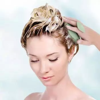 Щетка для мытья головы и массажа головы премиум-класса — высокоэффективная очищающая и разглаживающая расческа для волос Peacock Blue TPEE Material