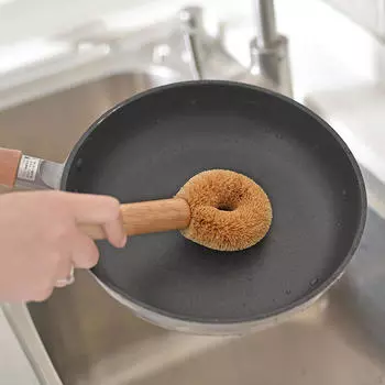 Щетка для мытья кастрюль и сковородок, многофункциональный кухонный инструмент для уборки, бытовая тарелка с подвеской 7.09inch Handle