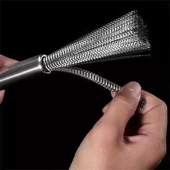 Щетка для мытья кастрюль из нержавеющей стали 304, многофункциональная кухонная проволочная щетка, щетка для мытья кастрюль из нержавеющей стали серебряный