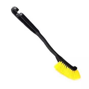 Щетка для мытья колес автомобиля, против царапин, с длинной ручкой, эргономичная мягкая щетина, щетка для детализации обода колеса автомобиля для автомобиля