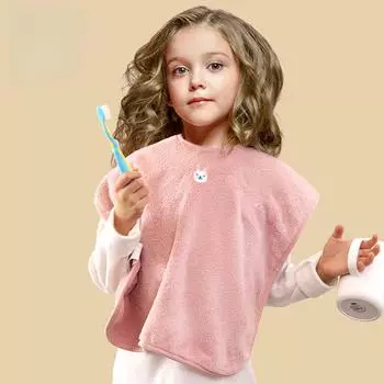 Щетка для мытья лица с мультяшными животными, шарф, полотенце для маленьких мальчиков и девочек, милый утепленный флисовый нагрудник для кормления ребенка, немокрая одежда
