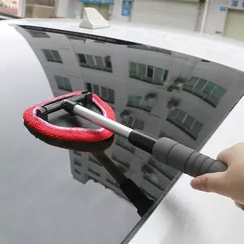 Щетка для мытья лобового стекла автомобиля Средство для мытья окон Устранитель тумана из микрофибры Телескопический очиститель для оконных стекол
