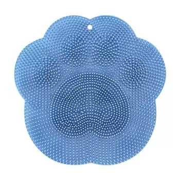 Щетка для мытья ног в душе, Щетка для душа, Массажная подушка для ванны с противоскользящей присоской, Щетка для тела для мытья спины, локтей и ног One Size синий