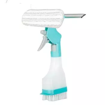 Щетка для мытья окон 4 в 1, скребок для стекла зеркала в ванной комнате, инструмент для мытья автомобиля, для чистки раздвижных дверей и душевых стекол 1PCS