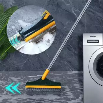 Щетка для мытья пола с длинной ручкой, скребок, щетка, регулируемая, съемная, жесткая щетина, щетка с зазором, бытовые чистящие средства белый