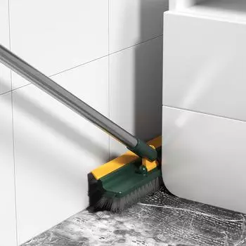Щетка для мытья полов 3 в 1 с длинной ручкой, съемная, регулируемая, швабра, инструменты для чистки плитки, волшебная щетка для кухни и ванной комнаты темно-синий