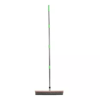 Щетка для мытья полов из нержавеющей стали с длинной ручкой и жесткой металлической щетиной