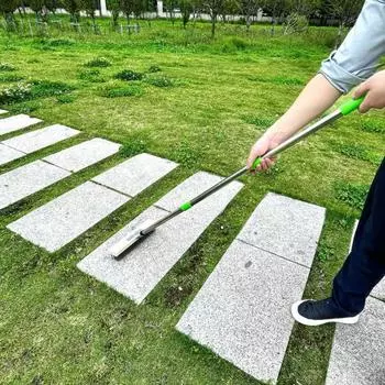 Щетка для мытья полов с металлической щетиной, проволочная щетка из нержавеющей стали с длинной ручкой, для удаления мха, жесткая щетина, щетка для чистки бетонного пола на открытом воздухе зелёный