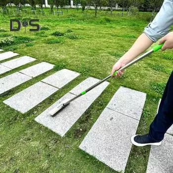 Щетка для мытья полов с металлической щетиной, проволочная щетка из нержавеющей стали с длинной ручкой, для удаления мха, жесткая щетина, щетка для чистки бетонного пола на открытом воздухе зелёный