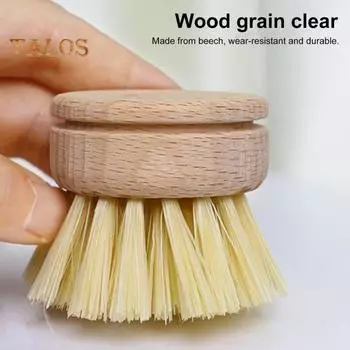 Щетка для мытья посуды с эргономичной длинной/короткой круглой ручкой, щетина высокой плотности, деревянная щетка для чистки, щетка для удаления пятен C