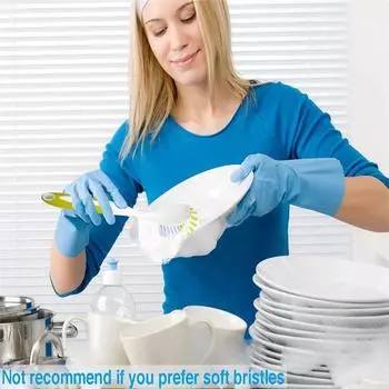 Щетка для мытья посуды с ручкой, 2 шт. в упаковке. Кухонные щетки с жесткой щетиной. Щетка для мытья посуды для раковин, кастрюль и сковородок.