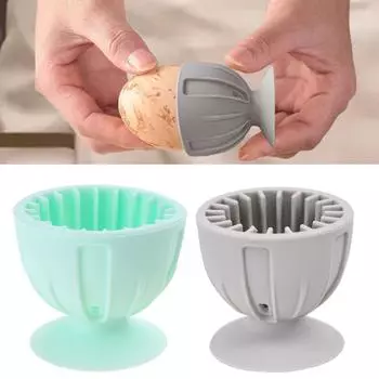 Щетка для мытья яиц Практичная щетка для мытья яиц с мягкой щетиной Гибкая силиконовая щетка для чистки Эффективный кухонный инструмент зелёный