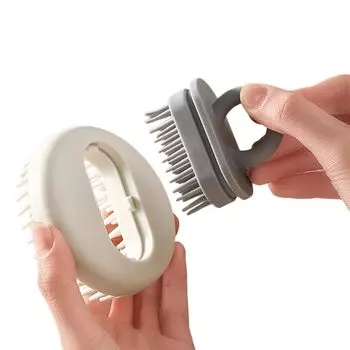 Щетка для мытья волос, массажная щетка для кожи головы, щетка для мытья волос, расслабляющая и снимающая стресс, уменьшающая выпадение волос, можно использовать на сухих или влажных волосах. (Могут ли волосы)