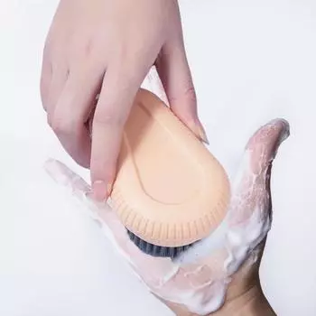 Щетка для ногтей с плотной мягкой щетиной, подвесной дизайн, прочная, износостойкая, противоскользящая пластиковая щетка для скраба для ногтей для дома розовый