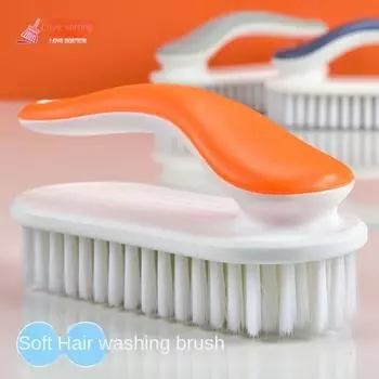 Щетка для обуви, мягкая бытовая многофункциональная щетка для чистки волос, щетка для стирки оранжевый