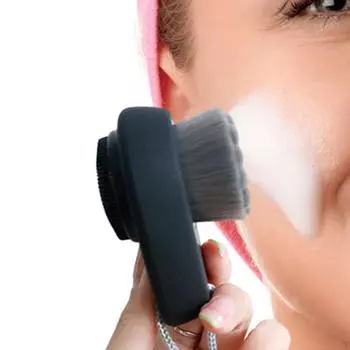 Щетка для очищения лица 2 в 1, отшелушивающая, глубоко очищающая, очищающая, уход за кожей, косметический инструмент, двойной чёрный