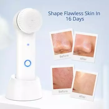 Щетка для очищения лица, электрическая щетка для глубокого очищения пор, устройство для удаления прыщей и черных точек на лице белый