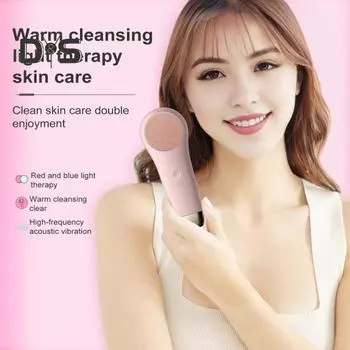 Щетка для очищения лица, отшелушивающий скруббер для лица IPX7, водонепроницаемая, перезаряжаемая, нежная вибрационная щетка для очищения лица, инструмент для красоты синий