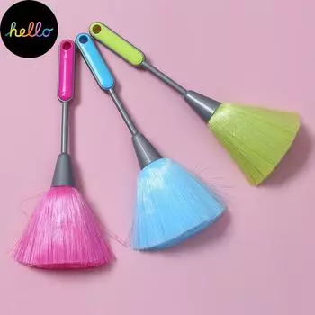 Щетка для очистки клавиатуры компьютера с двухцветной ручкой для удаления пыли розовый