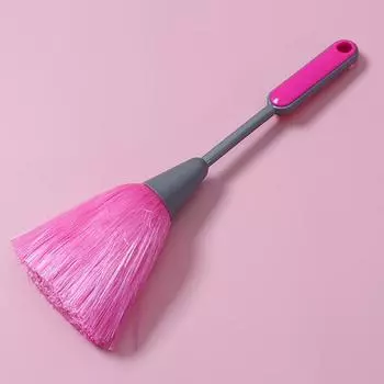 Щетка для очистки клавиатуры компьютера с двухцветной ручкой для удаления пыли розовый