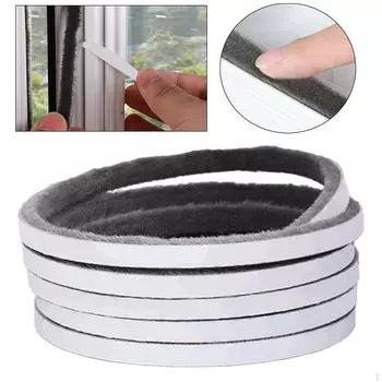 Щетка для очистки от атмосферных воздействий, уплотнительная лента, звукоизоляционная сильная липкость, уплотнитель, уплотнение оконных дверей 0.9cmx0.5cmx10m
