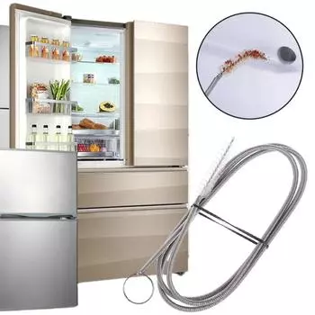 Щетка для очистки отверстий холодильника с длинной ручкой 150 см, дренажная щетка для холодильника, соломенная щетка, гибкая мягкая бытовая драга для холодильника, инструменты 1M