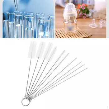 Щетка для очистки питьевой трубки, щетка для чистки бутылок, очистка труб с длинной ручкой Type1 Black