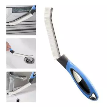 Щетка для очистки щелей с жесткой щетиной, многофункциональная щетка для чистки зазоров с нескользящей ручкой, щетка для оконных зазоров, инструмент для чистки автомобиля королевский синий