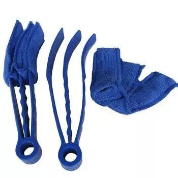 Щетка для очистки вентиляционных отверстий из микрофибры, очиститель вентиляционных жалюзи кондиционера, портативная пластиковая автомобильная щетка для дома оранжевый