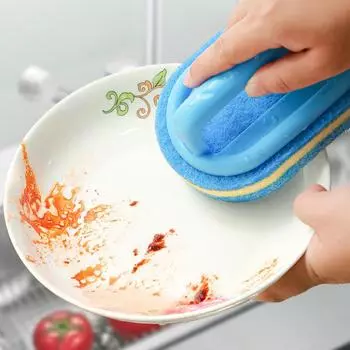 Щетка для плитки в ванной, Щетка для ванны с ручкой, Подходит для чистки кухни и ванной комнаты со стеклянными стенами, Волшебная губка