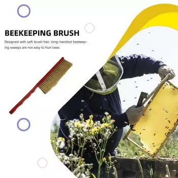 Щетка для подметания пчел с мягкой щетиной и пластиковой ручкой, эргономичная, профессиональная, моющаяся, для пчеловодства на открытом воздухе, аксессуары для инструментов пчеловода