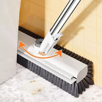 Щетка для пола 2 в 1 с вращающейся на 360° головкой и скребком для мытья крыш