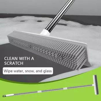 Щетка для пола 2 в 1 со скребком, многоразовая, экономящая труд, для мытья щелей, для ванной комнаты и дома CHINA