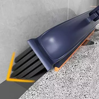 Щетка для пола с длинной ручкой и жесткой щетиной, треугольная, для чистки угловых щелей, скребок для ванной комнаты 110.5*28cm белый