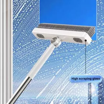 Щетка для пола Yousheng с длинной ручкой, вращающаяся на 360 градусов головка швабры, эргономичный дизайн, щетка для мытья полов 3 в 1, инструмент для чистки серый