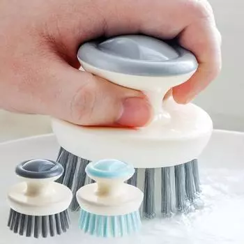 Щетка для посуды Гибкая полипропиленовая щетина Эргономичная ручка Маслостойкая очистка от пятен Небольшая тарелка для раковины Чаша Сковорода Скраб для чистки Скруббер Кухонные принадлежности светло-синий