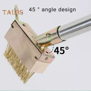 Щетка для прополки из стальной проволоки Съемная многополюсная скруббер для ковров Средство для удаления сорняков Многофункциональное устройство для удаления мусора с длинной ручкой для ухода за газоном 1.2M