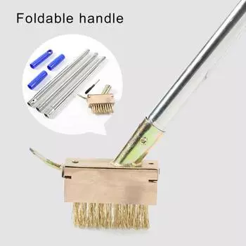 Щетка для прополки из стальной проволоки Съемная многополюсная скруббер для ковров Средство для удаления сорняков Многофункциональное устройство для удаления мусора с длинной ручкой для ухода за газоном 1.2M