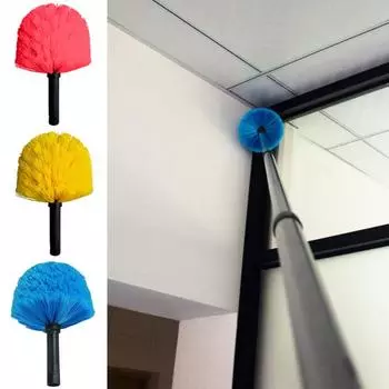 Щетка для пыли Паутина Duster Телескопический стержень Удобная многоразовая щетка для чистки окон домашнего офиса красный