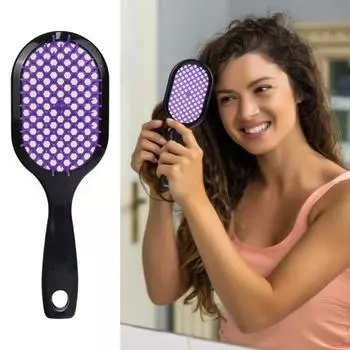 Щетка для распутывания волос с полой эргономичной ручкой, массаж головы для женщин и девочек, влажная и сухая, длинные вьющиеся, пушистые, расческа для укладки волос, парикмахерский инструмент D