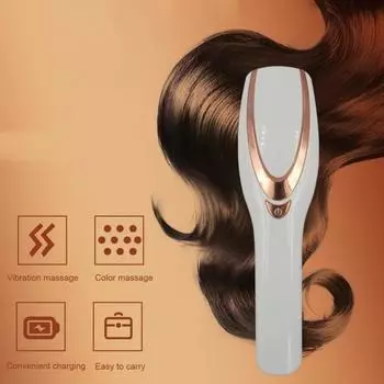 Щетка для роста волос Электрический массажер для кожи головы Красный Синий Светотерапия Профессиональное лечение истонченных волос Вибрационный прибор для ухода за волосами Расческа белый