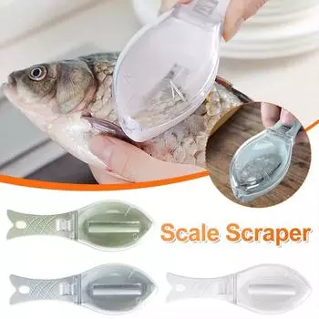 Щетка для рыбьей кожи, быстрое удаление рыбьей чешуи, скребок, строгальный инструмент, рыбочистка, рыболовный нож, инструменты для чистки, кухонные аксессуары для приготовления пищи A-1PC