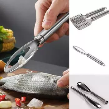 Щетка для рыбной кожи из нержавеющей стали, скребок для рыбного блюда, щетка для рыбного блюда, скребок для рыбного блюда, быстрый скребок, нож для чистки, овощечистка, скребок A