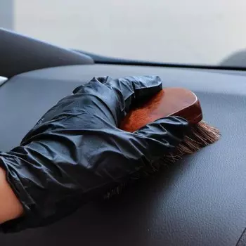Щетка для салона автомобиля Конский волос Кожа Текстиль Щетка для чистки мебели Одежда Сумка Щетка для полировки Автомойка Аксессуары