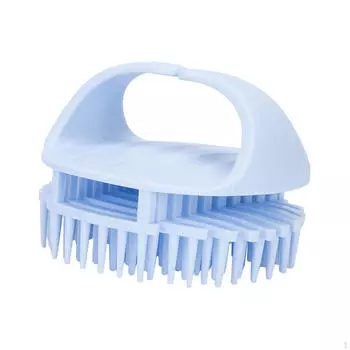 Щетка для шампуня для кожи головы с мягкой силиконовой щетиной, скребок для головы для душа фиолетовый