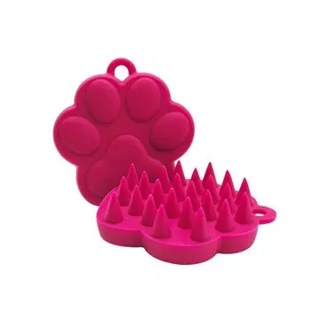 Щетка для шампуня PAIFIEVD Массажер для кожи головы Массаж головы Массаж головы Силиконовая щетка для влажной и сухой кожи головы Щетка для волос способствует росту волос Розово-красный