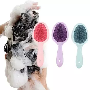 Щетка для шампуня с длинной ручкой, массажная расческа для кожи головы, щетка для мытья волос, массажер для головы, щетка для ванны, щетка для скруббера тела