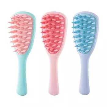 Щетка для шампуня с длинной ручкой, силиконовая расческа для массажа кожи головы, щетка для мытья волос, массажер для головы, щетка для ванны, скребок для тела, аксессуары для волос