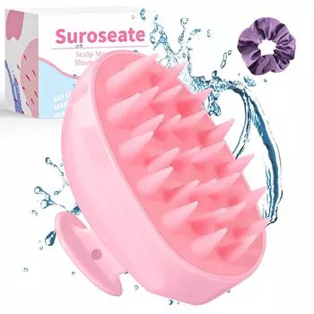 Щетка для шампуня с мягкой силиконовой щетиной, 1 шт., отшелушивающее средство для головы для душа, подходит для перхоти, сухое и влажное двойного применения, подходит для мужчин и женщин, синий